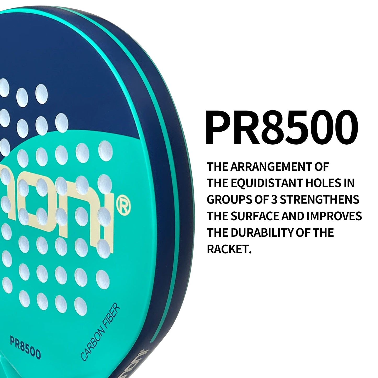 IANONI™ Carbon Padel Racket with EVA Memory Flex Foam Lightweight