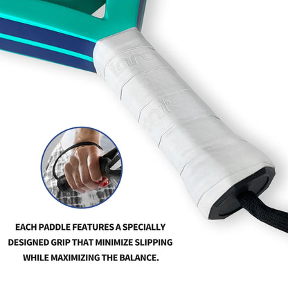 IANONI™ Carbon Padel Racket with EVA Memory Flex Foam Lightweight